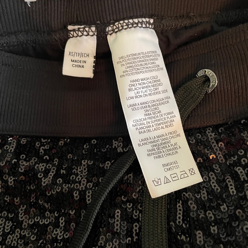 Calvin Klein Jeans Sequin-Embellished Jogger Pants (Size XS) Extra Small 🖤 NWOT - Picture 8 of 11